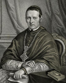 Weihbischof Albert von Haller, 1858 (Lithographie nach einem Oelgemälde im Bischöflichen Schloss in Chur) [BAC.BA]